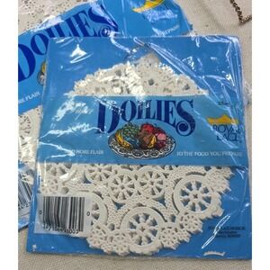 Vintage Royal Lace Paper Doilies Round 6" and 8" Round‎ (Read Descrip)